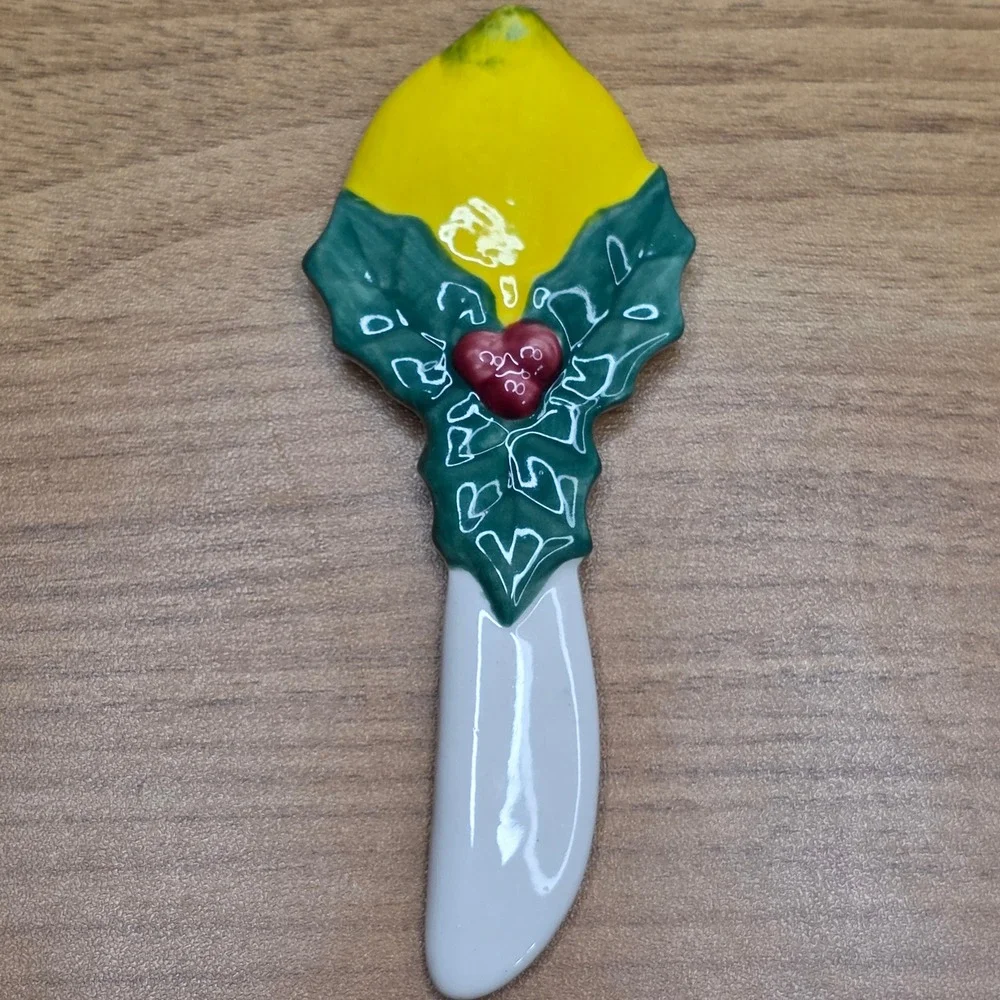 Vintage Fitz & Floyd Della Robbia Set of 4 Canape Knives Charcuterie Spreaders